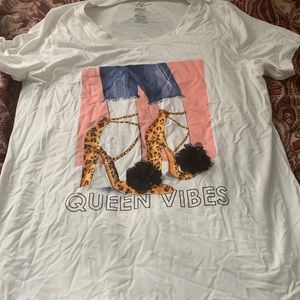 White plus size T-shirt